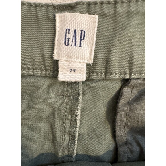 GAP Women’s 5" Khaki Chinos Shorts Size 8 Army green Stretch Preppy Vacation EUC - Picture 3 of 8
